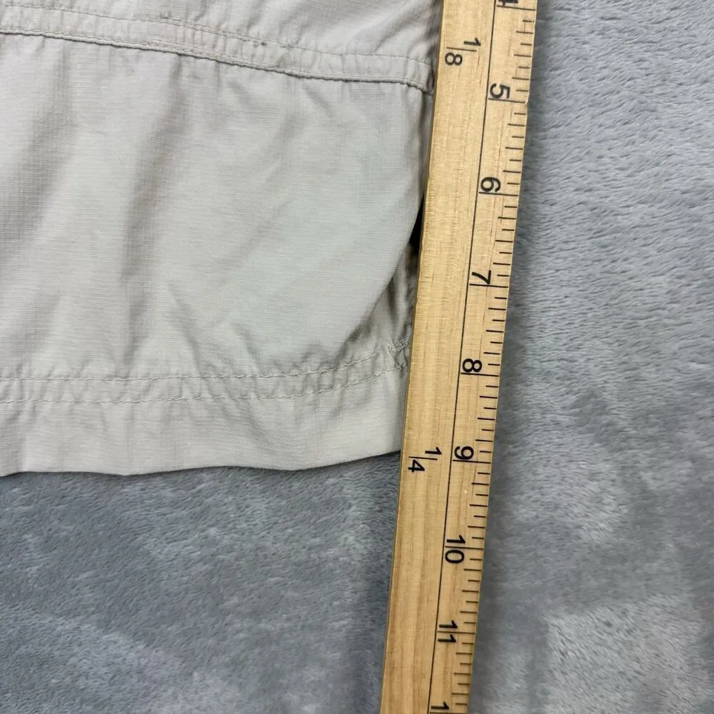 Columbia Titanium Cargo Shorts Men’s Small Beige Khaki Nylon Hiking Outdoor